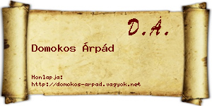 Domokos Árpád névjegykártya